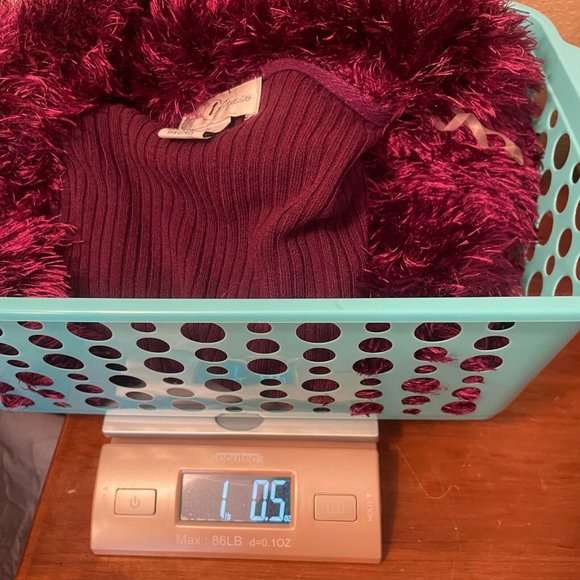 Once Again Purple Faux Fur Cardigan Sweater Medium 3/4 Sleeve Bratz Phoebe Y2K - Picture 9 of 9